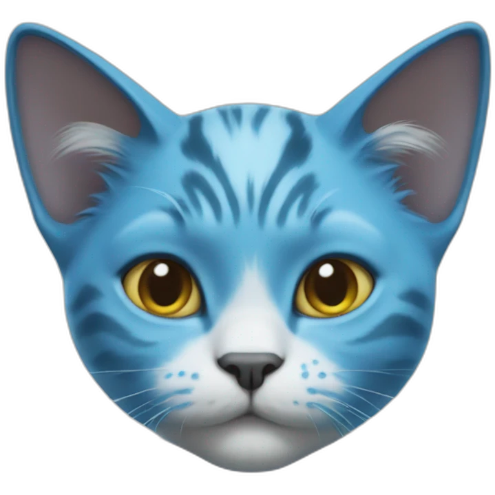 realistic blue smurf cat emoji