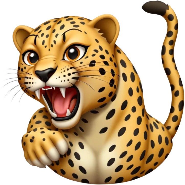 Leopard growling emoji