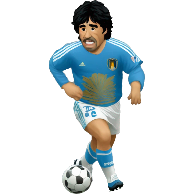 Maradona buvant une bierre emoji