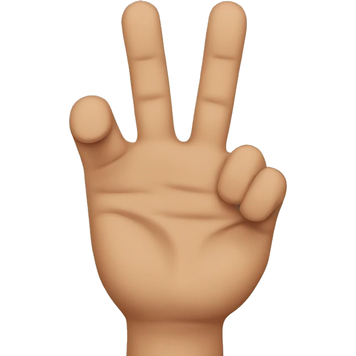 Three fingery emoji
