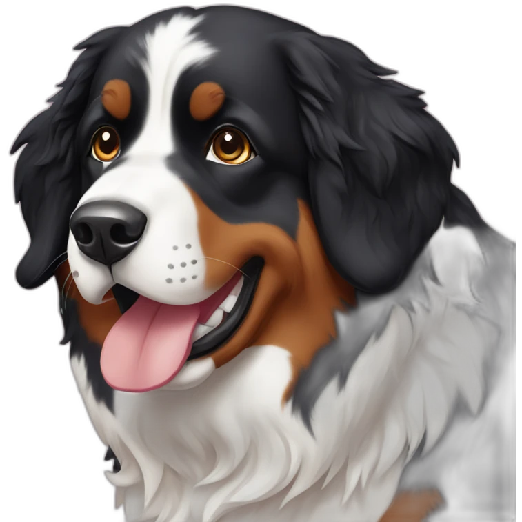 Bernese mountain dog baking emoji