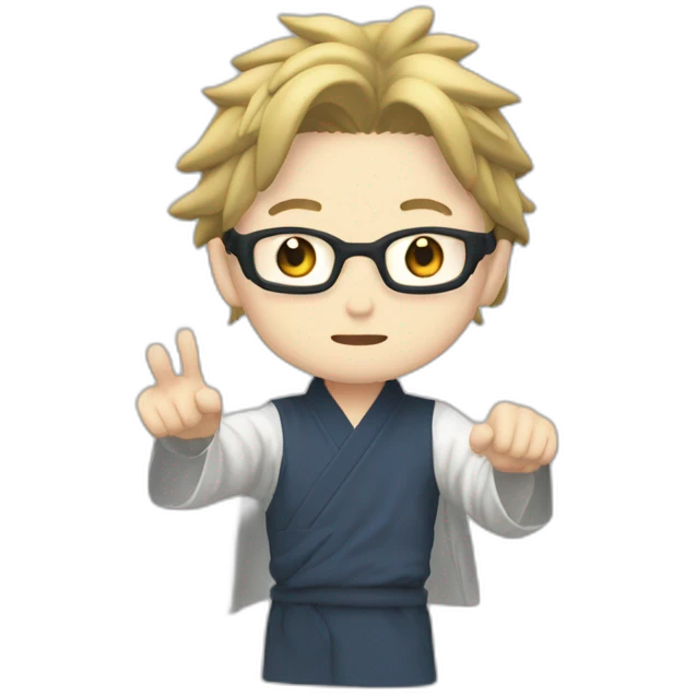 Satoru gojo qui fait un pouce emoji