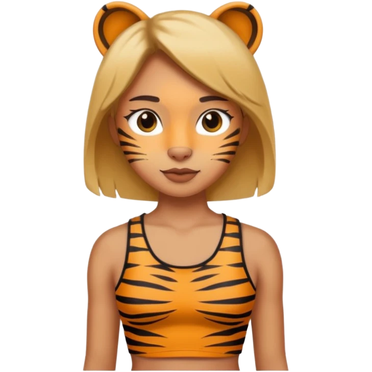 Tiger skin crop top emoji