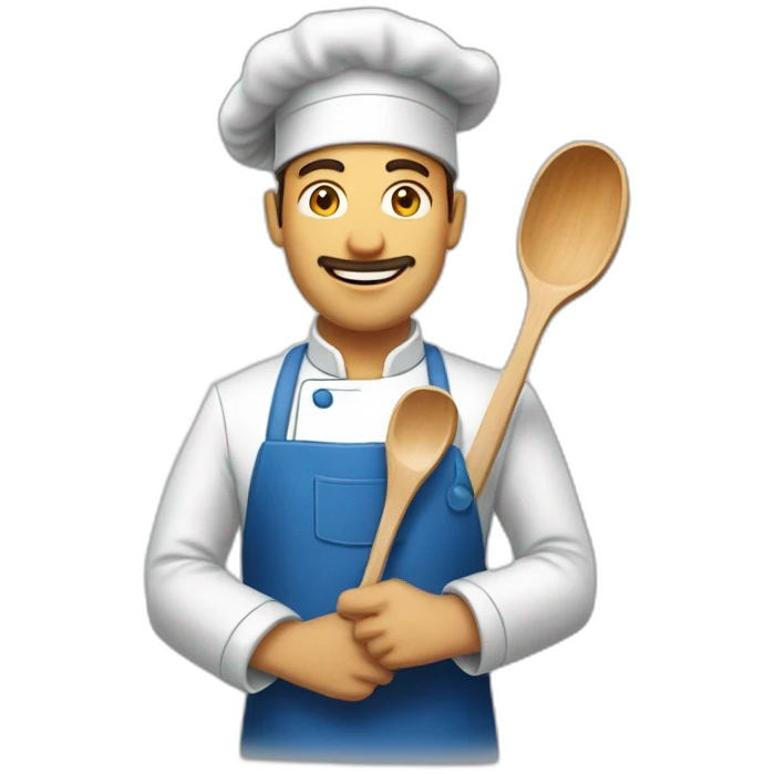 Cuisinier qui lève les main emoji