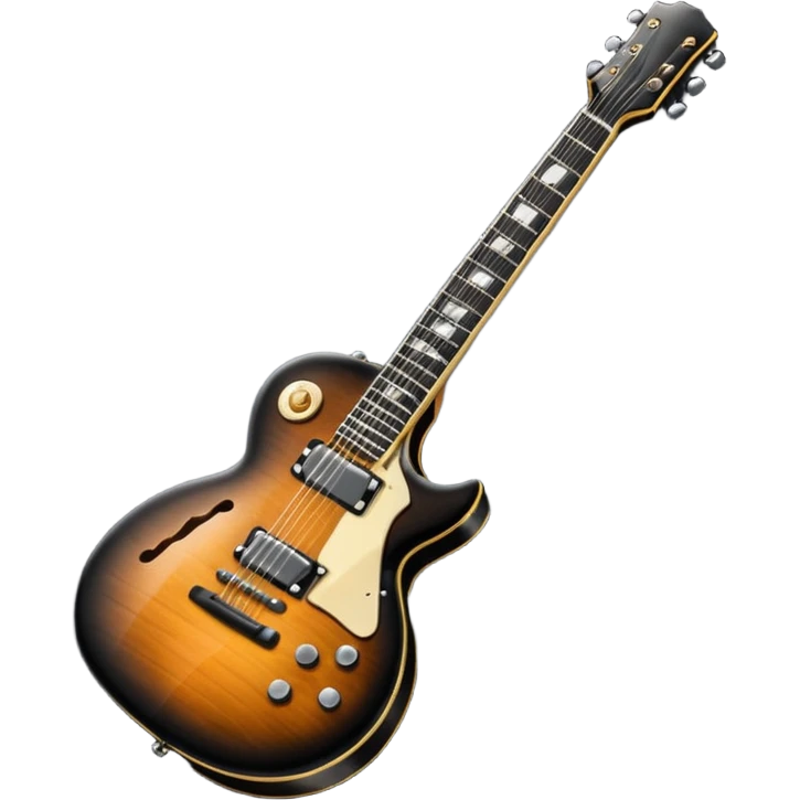 Black rock guitar emoji