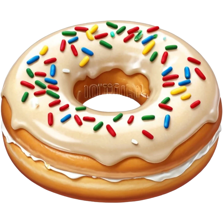 Cream donut emoji