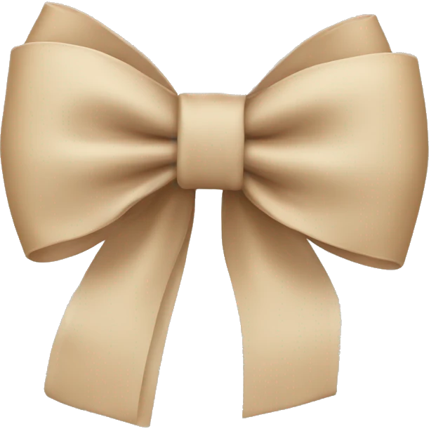 beige bow emoji