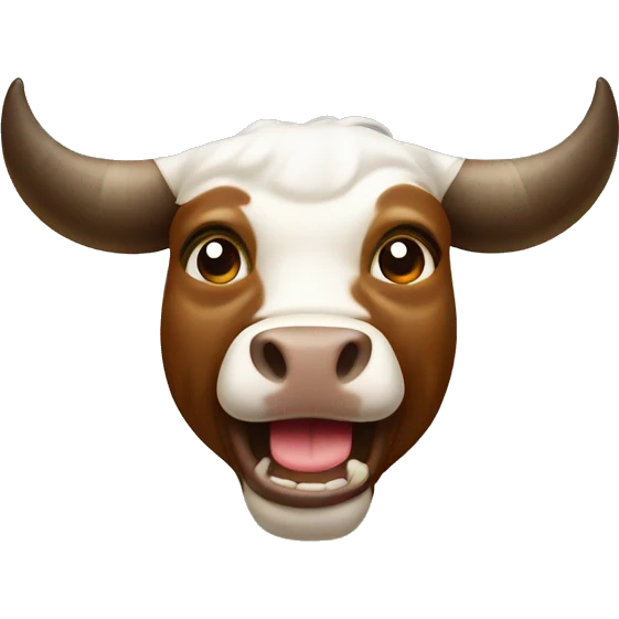 Happy bull head  emoji