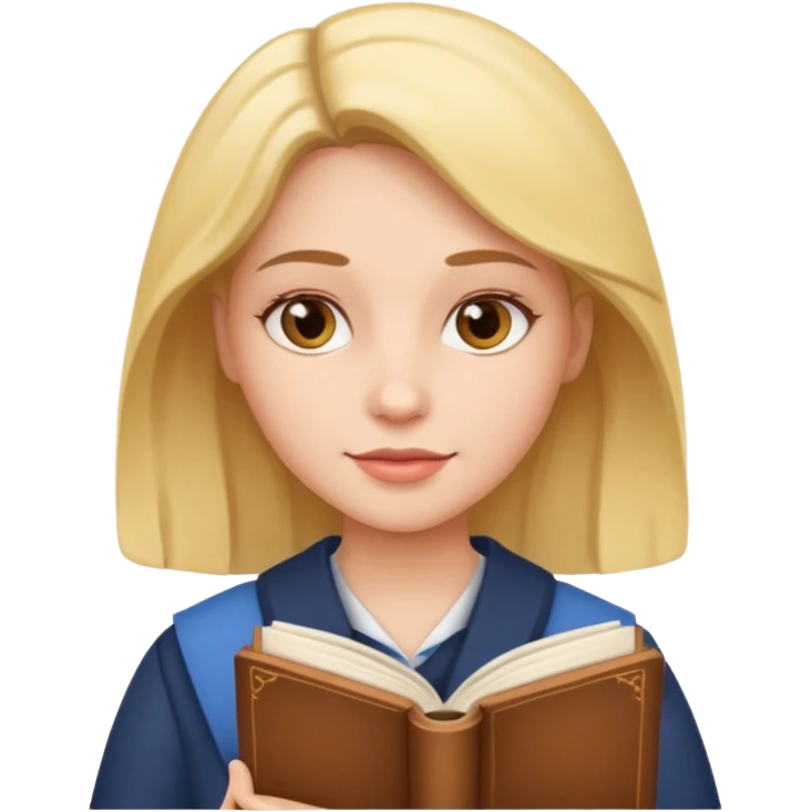 책 들고 있는 여자 emoji