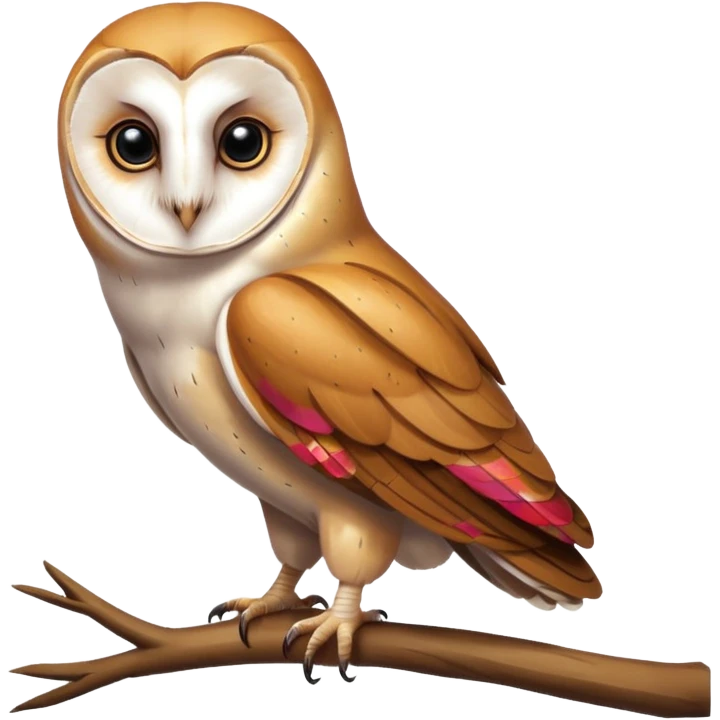 barn owl on branch emoji
