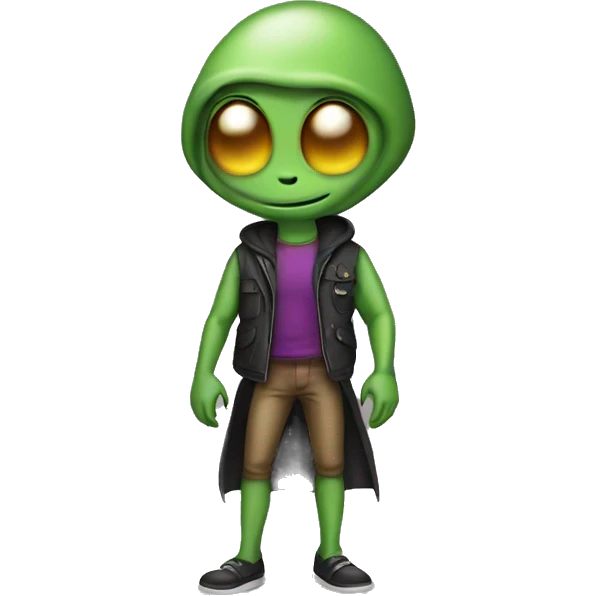 Alien wearing gay clothes emoji