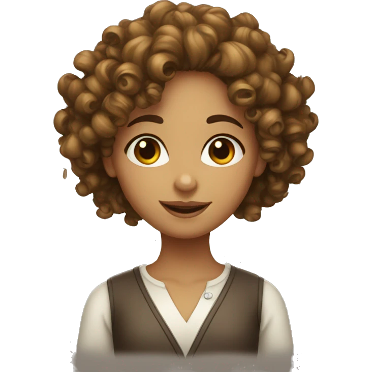  curly hair girl Jewish emoji