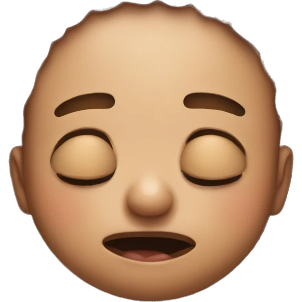 Sleeping with drool emoji