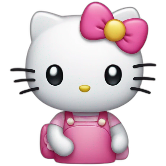 Hello kitty using iphone emoji