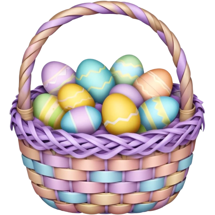 Pastel Easter basket emoji