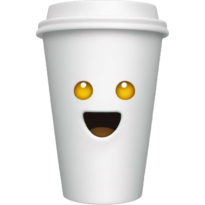 2 White To Go Cups that bump emoji