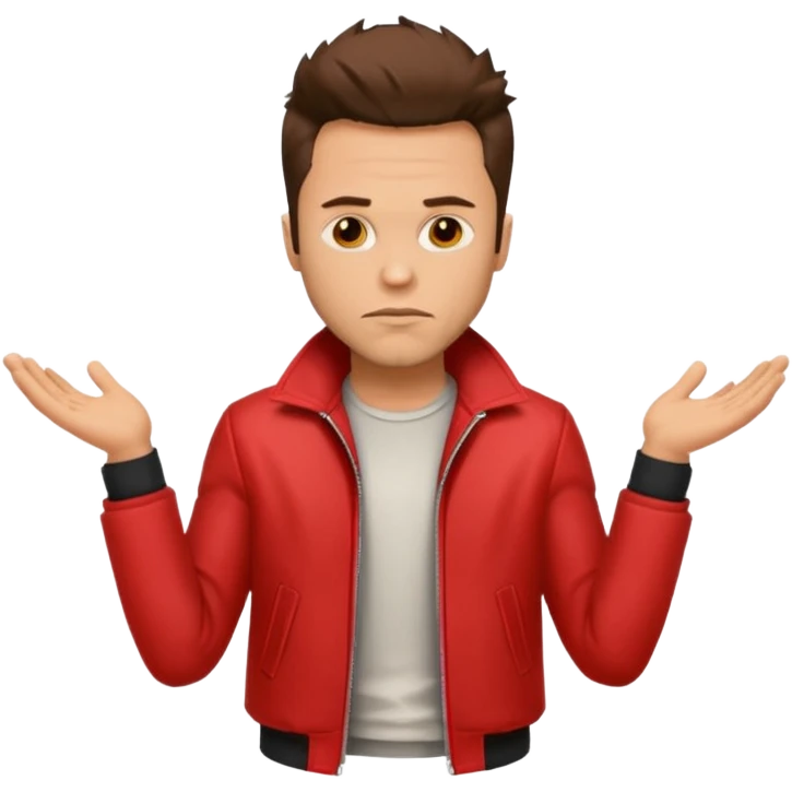 Tyler Durden, wearing red jacket emoji