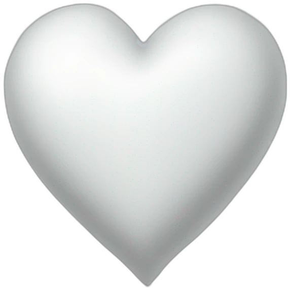 white heart ios emoji
