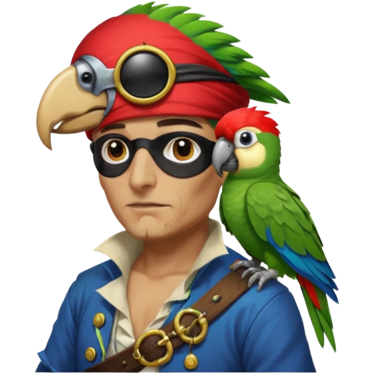 pirate and parrot emoji