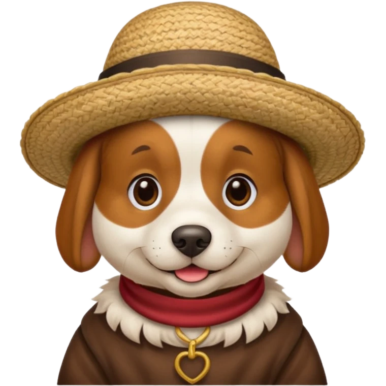 dog with gondolier hat emoji