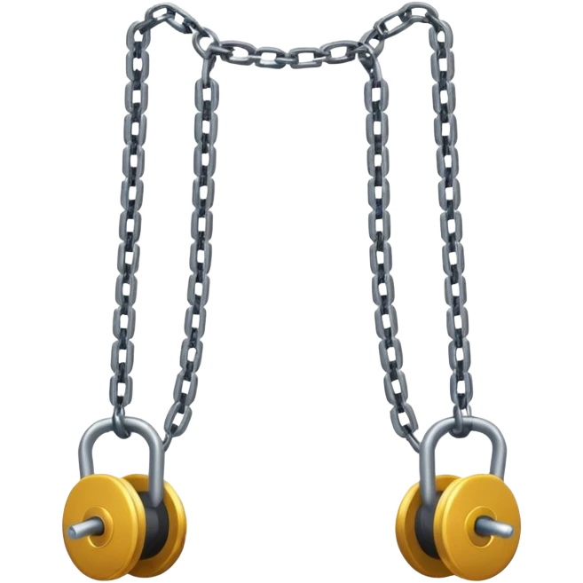 a throwing weapon made of weights on the ends of interconnected cords emoji