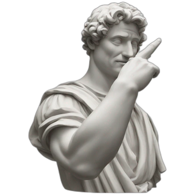 italian statue doing pinched fingers emoji