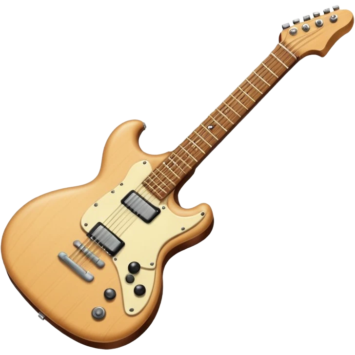wooden electro guitar emoji