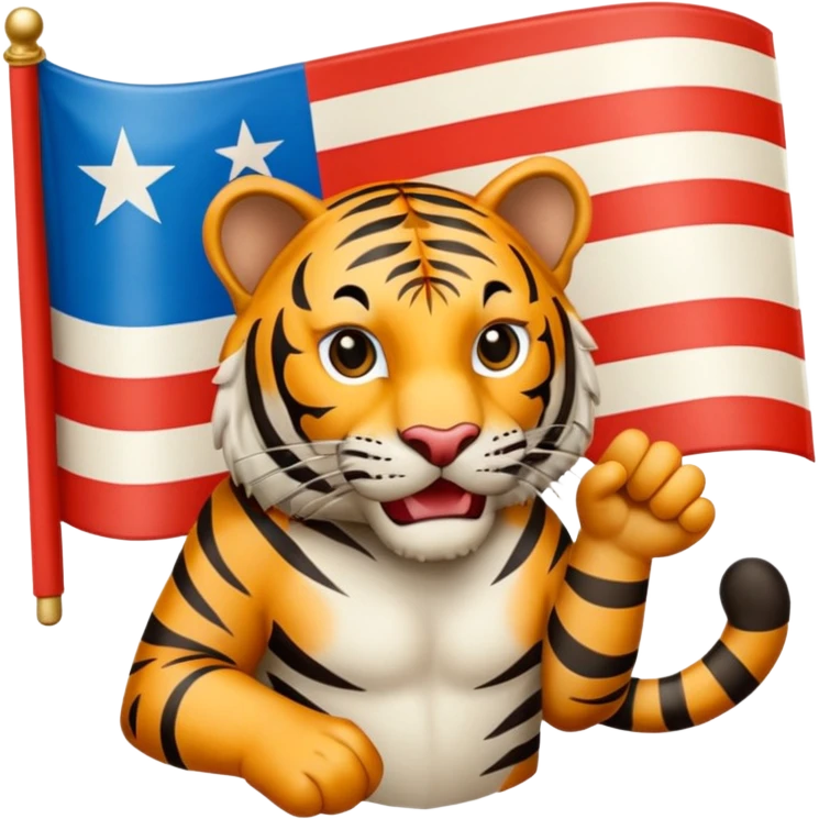 Quiero un tigre mezclado con la bandera cubana. Porque no apodan el tiger y soy de cuba. 
Quiero un tigre asi cubano pero con unos audífonos de dj, además un tigre fuerte y con cara de tigre agresivo emoji
