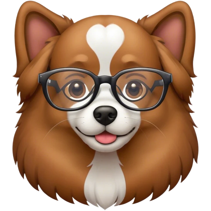 Un chien avec des lunettes  emoji