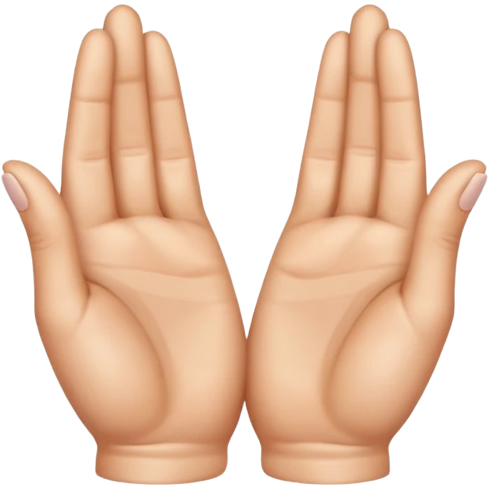 Similar to the heart hands emoji, this emoji should show a triangle created by the fingers of the hands where the two thumbs form the first side of the triangle and the remaining four fingers of each hand create one side each emoji