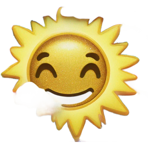 Lisa frank glitter rainbow and sun  emoji