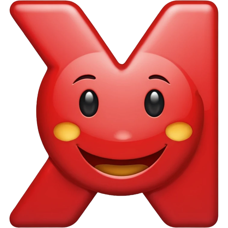 X letter smilling emoji