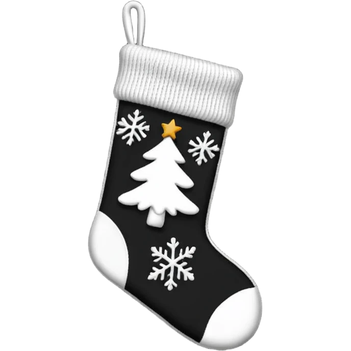 Black and White Christmas  emoji