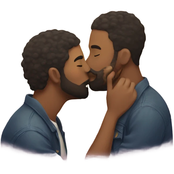 gay kiss beard emoji