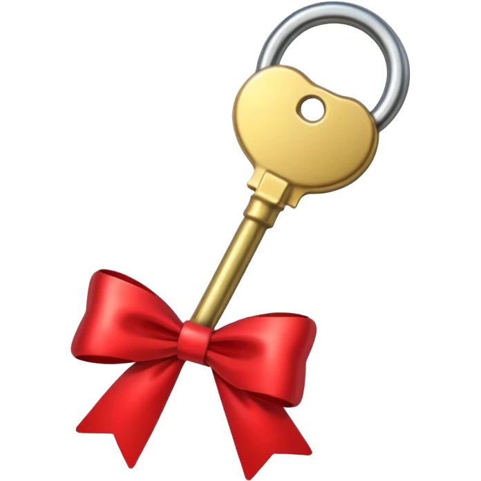 keys with a red bow emoji