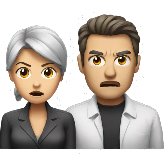 angry person with woman emoji