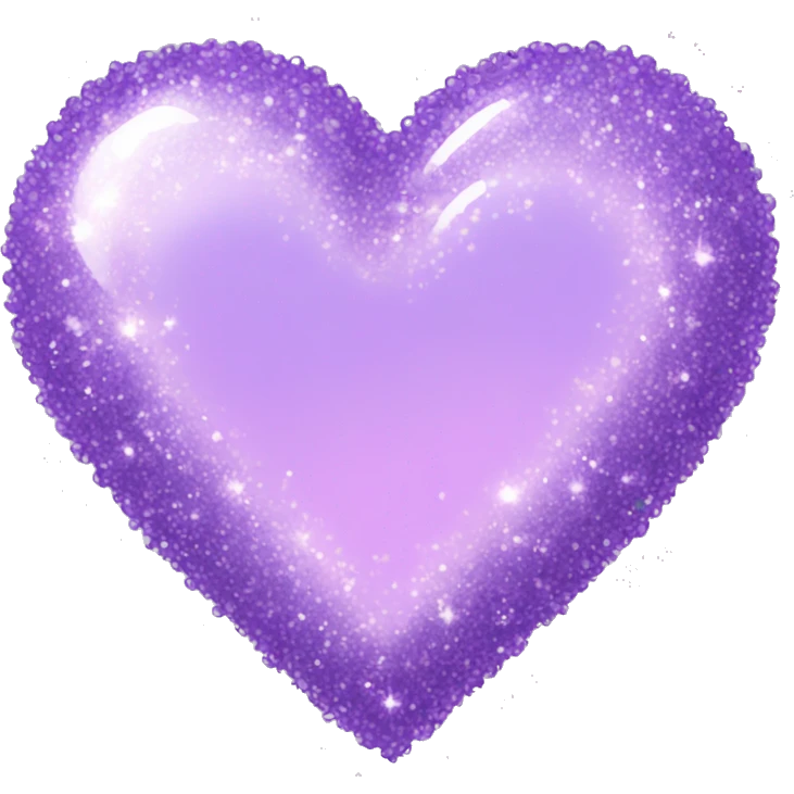 Lilac sparkle heart emoji emoji