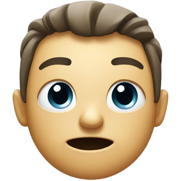 Person  big smile and twitching eye o of anger emoji