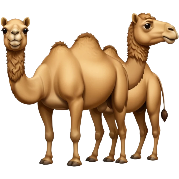 High resolution camels without fur emoji