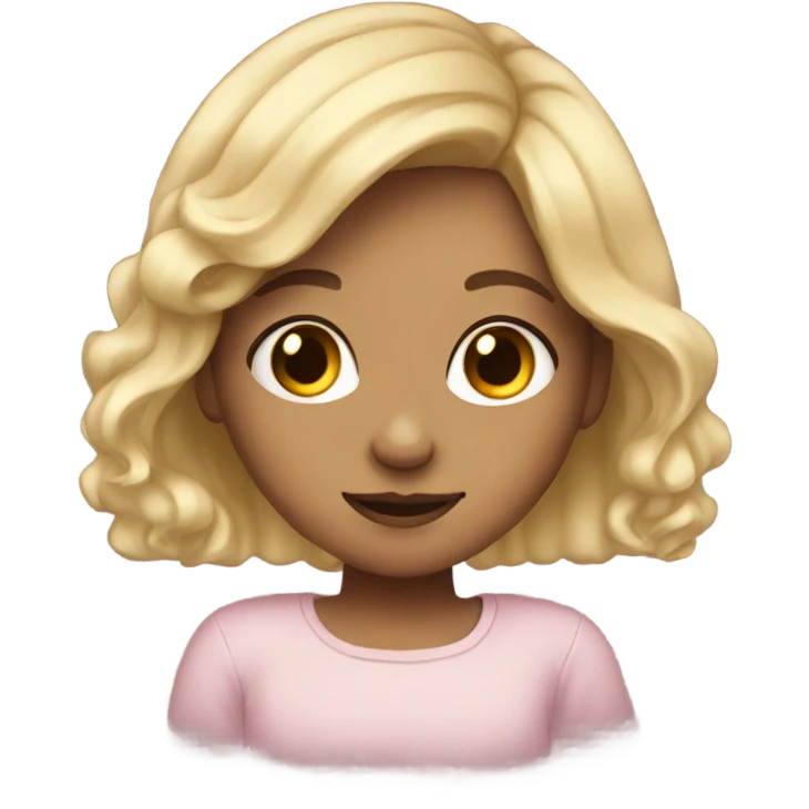 cute drawing girl with blond hair emoji