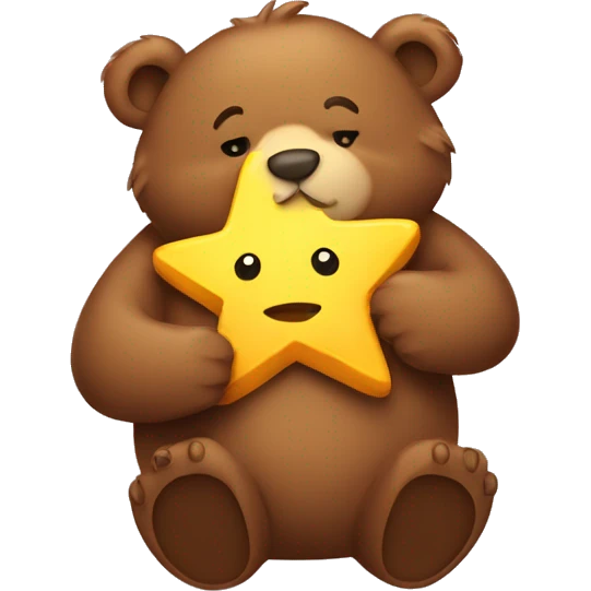 Bear hugging star emoji