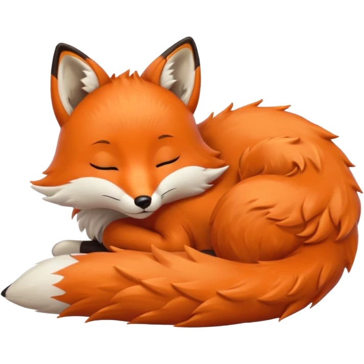 a sleeping fox  emoji emoji