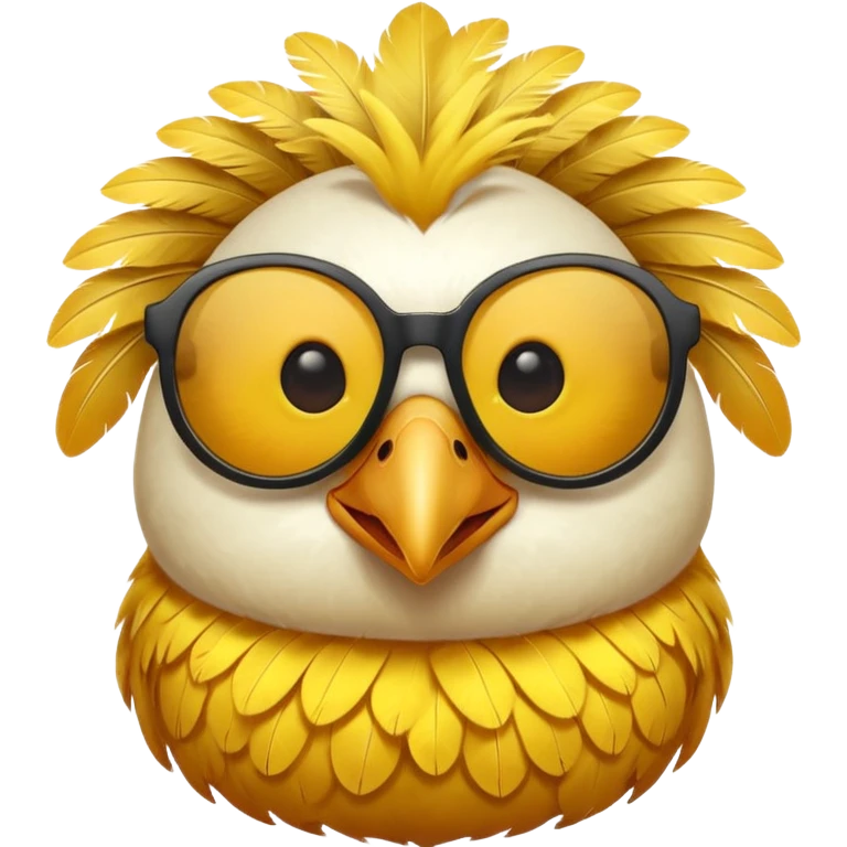 cool happy bird with sunglassess  emoji