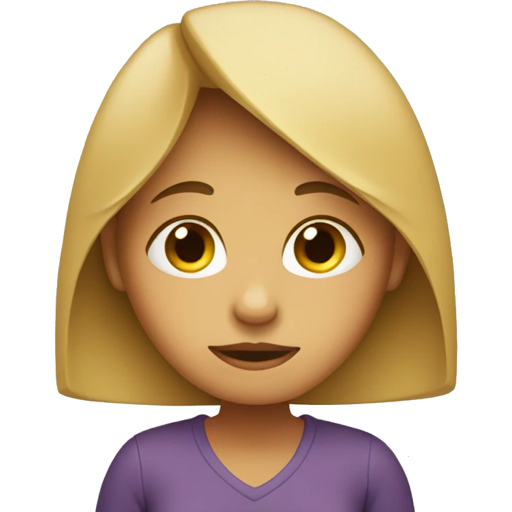a girl hiding her face emoji