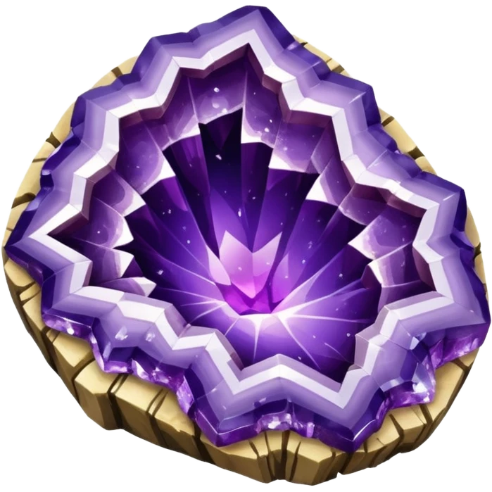 Natural purple shiny crystal geode emoji