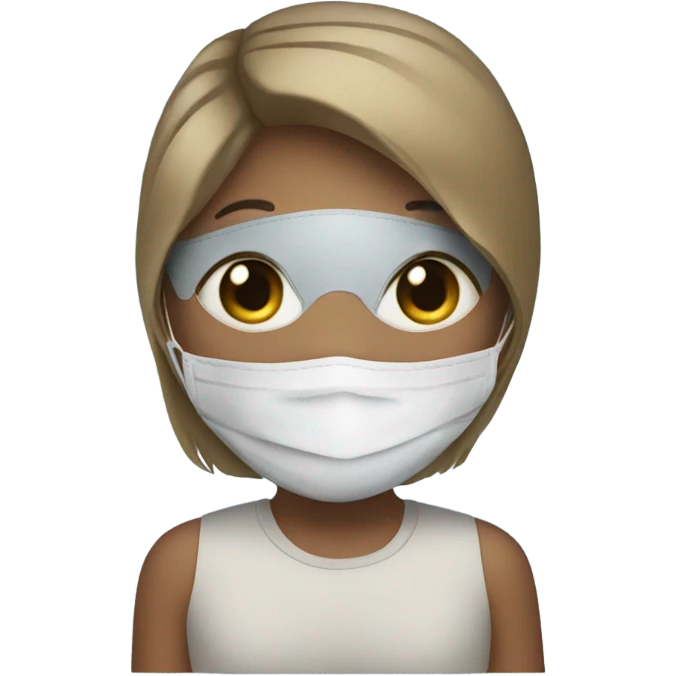 A girl with a face mask on  emoji