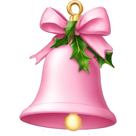 Light pink Christmas bells emoji