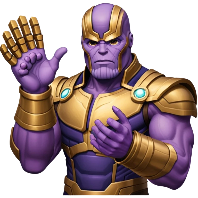 Thanos with gauntlet infinity emoji