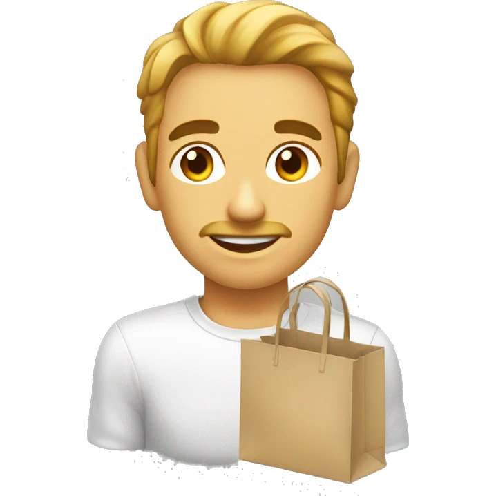 bolsas de compra blancas y plateadas emoji