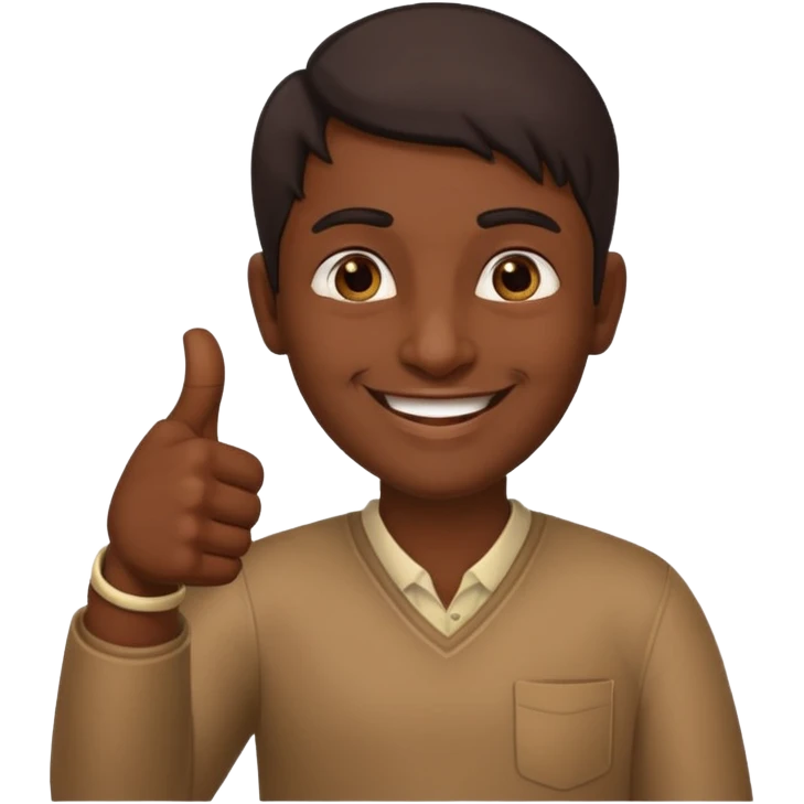 Indian with thumbs up emoji